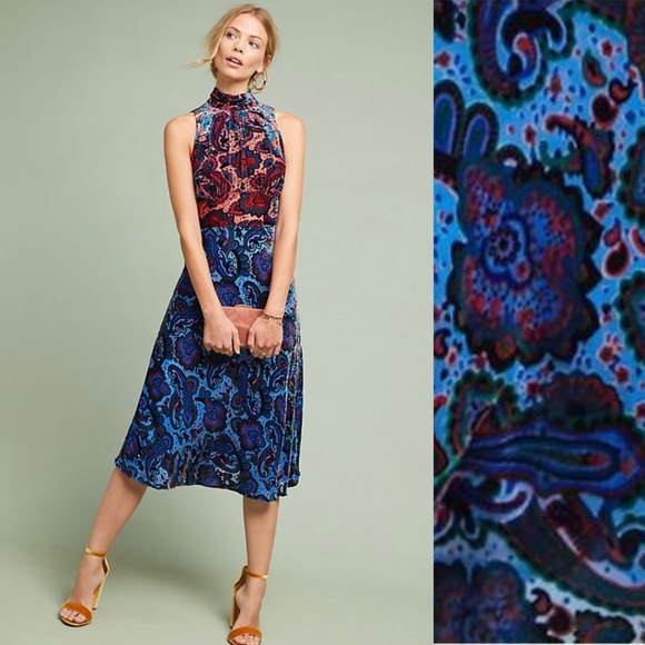 Anthropologie Dresses & Skirts - HTF NWT ANTHROPOLOGIE Rumie Two-tone Velvet Dress